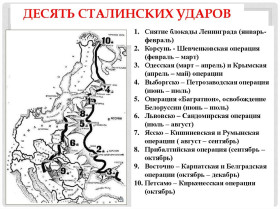 10 сталинских ударов на войне.