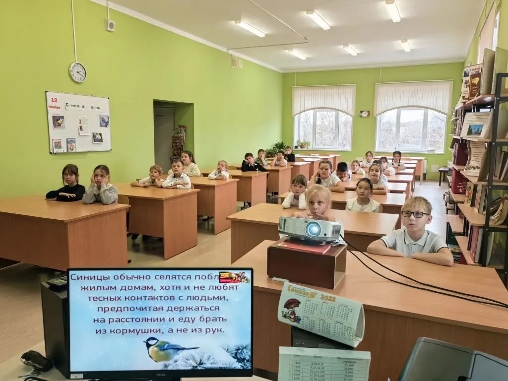 В нашей школе прошла акция "Синичкин день".